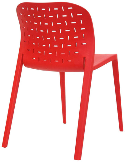 sedia moderna in polipropilene colore rosso