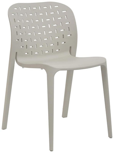 sedia moderna in polipropilene colore tortora