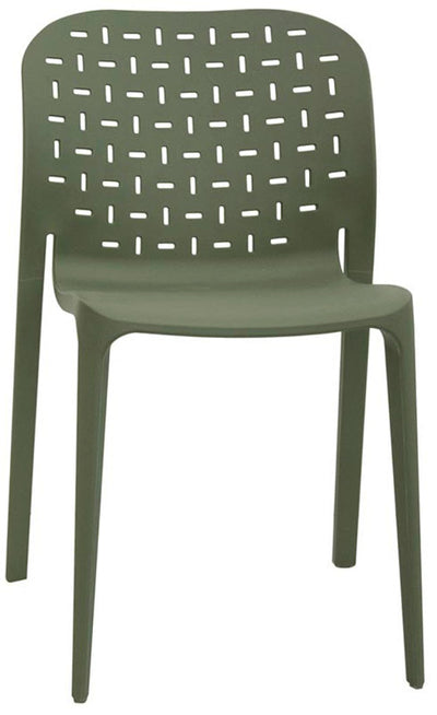 sedia moderna in polipropilene colore verde
