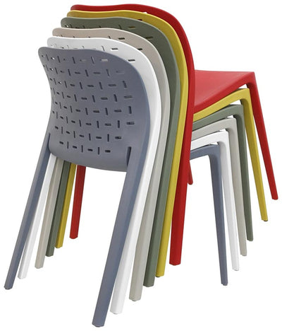 sedia moderna in polipropilene impilabile