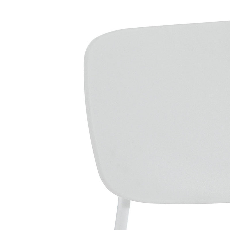 sedia moderna in acciaio e polipropilene colore bianco