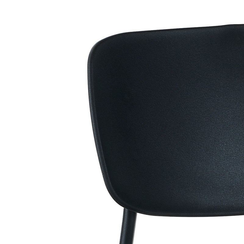 sedia moderna in acciaio e polipropilene colore nero