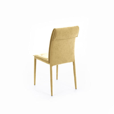sedia moderna rivestita in tessuto colore giallo