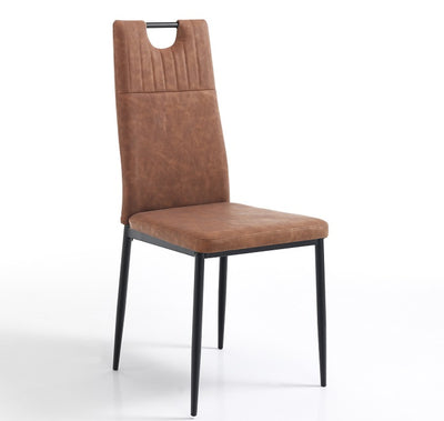 Set da 4 sedia moderna design in similpelle effetto invecchiato cm 44x50x97h - vari colori
