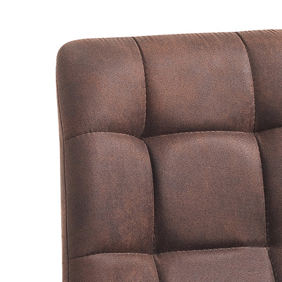 sedia moderna scocca in tessuto velluto marrone invecchiato