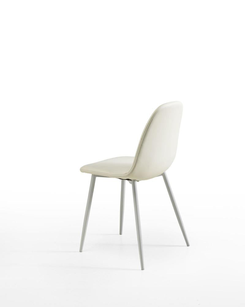 Set da 4 Sedia moderna in similpelle gambe in metallo cm 38x43x86h - vari colori