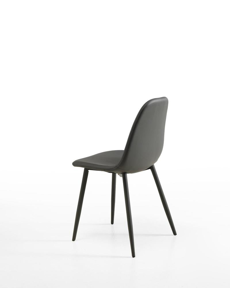 Set da 4 Sedia moderna in similpelle gambe in metallo cm 38x43x86h - vari colori