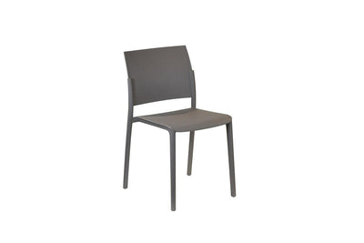 sedia moderna in polipropilene colore visone