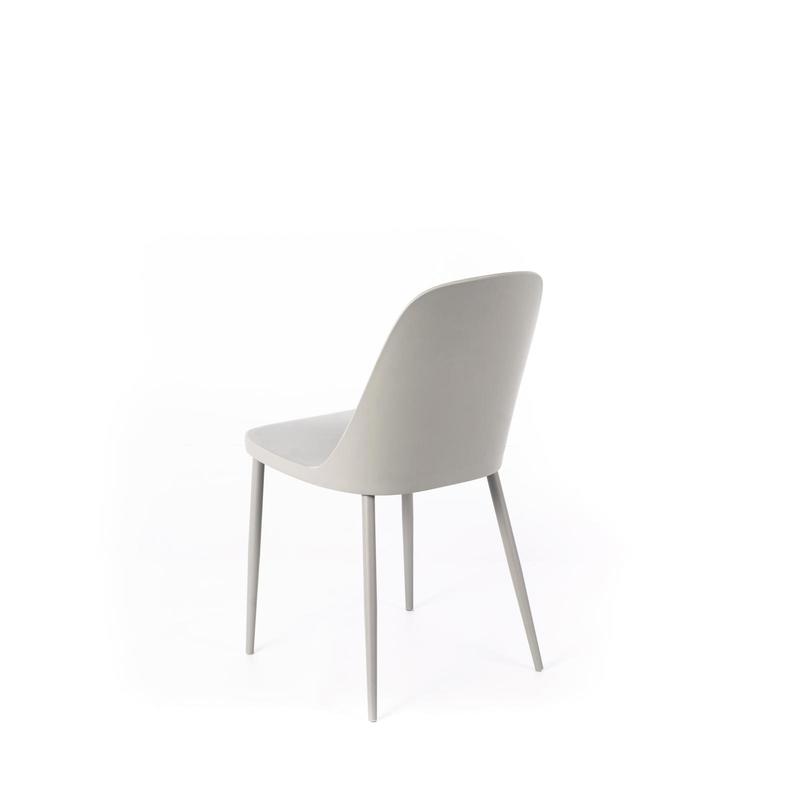 sedia in polipropilene colore grigio chiaro