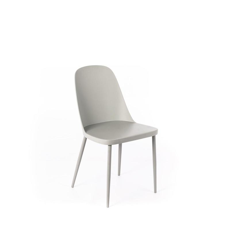 sedia in polipropilene colore grigio chiaro