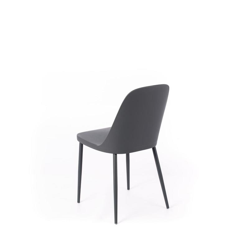 sedia in polipropilene colore grigio