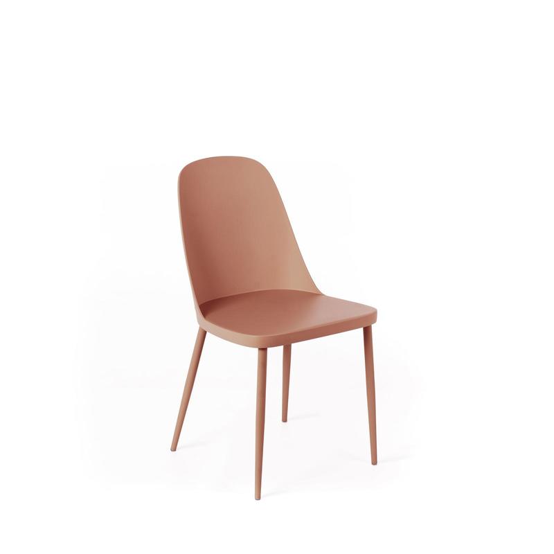 sedia in polipropilene colore ruggine