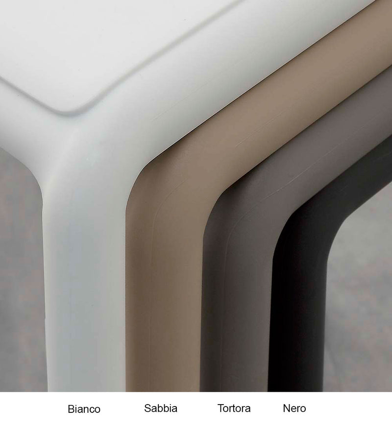 Set da 4 sgabello moderno impilabile in resina con fiberglass - vari modelli