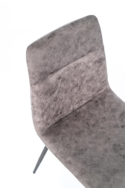 sedia moderna in similpelle vintage colore grigio