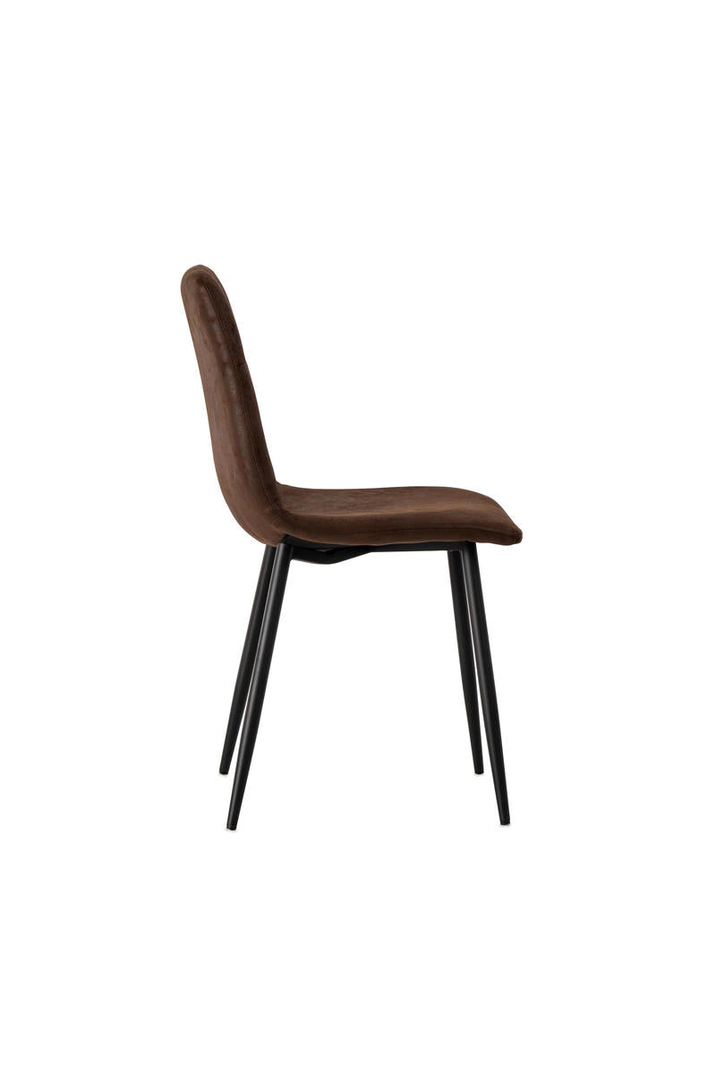 sedia moderna in similpelle vintage colore marrone