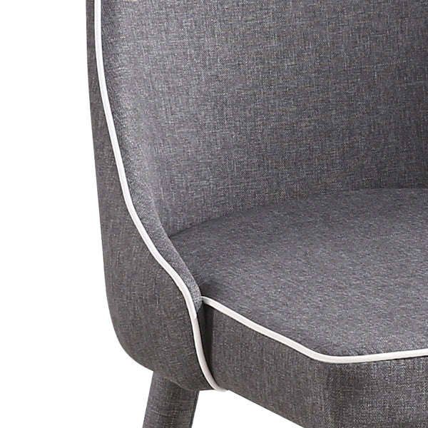 Set da 4 sedia design moderno in tessuto colore grigio cm 50x60x89h