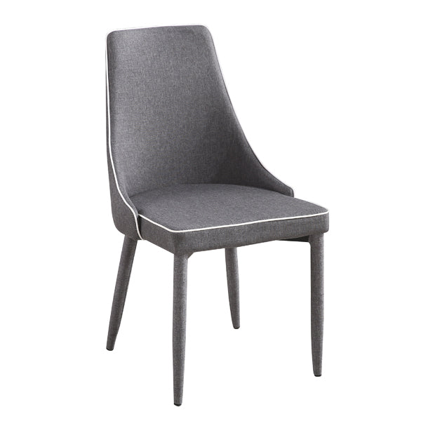 Set da 4 sedia design moderno in tessuto colore grigio cm 50x60x89h