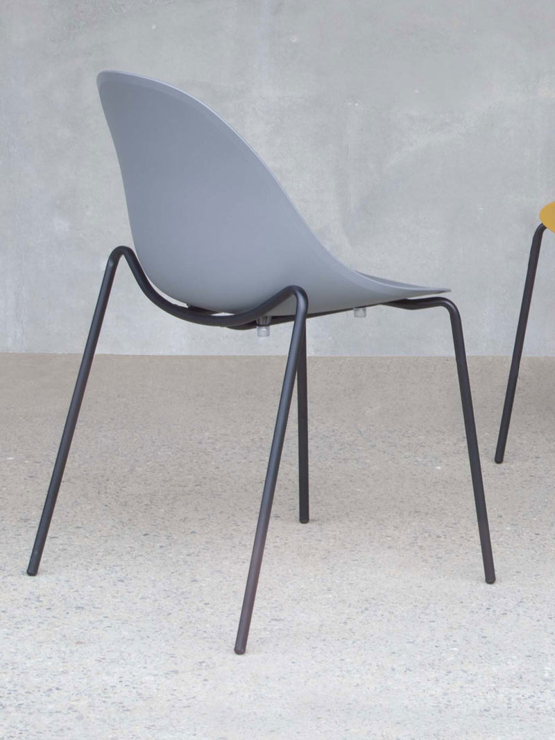 sedia moderna polipropilene colore grigio