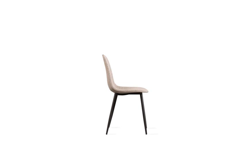 sedia moderna per living scocca in similrattan gambe in metallo