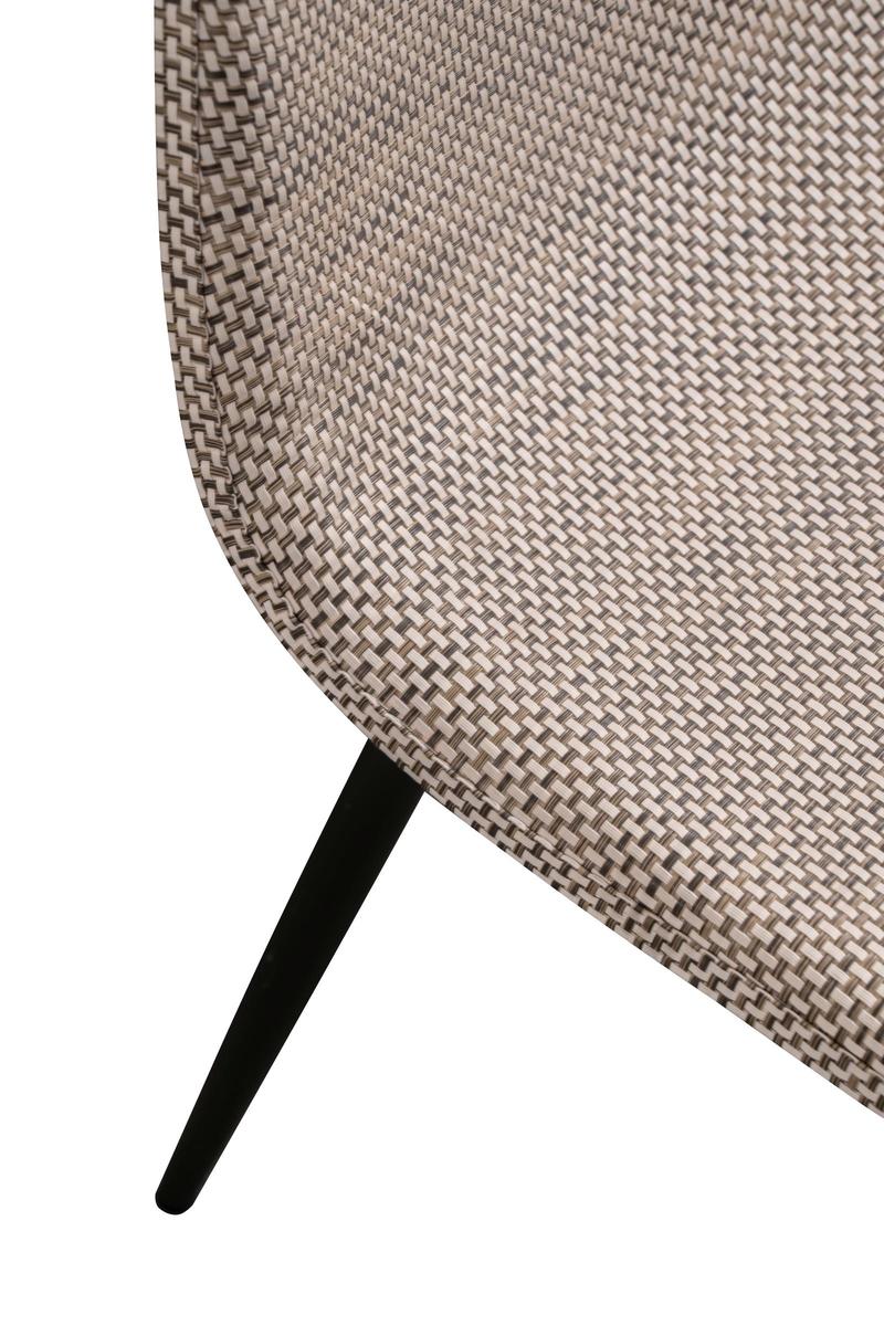 sedia moderna per living scocca in similrattan gambe in metallo