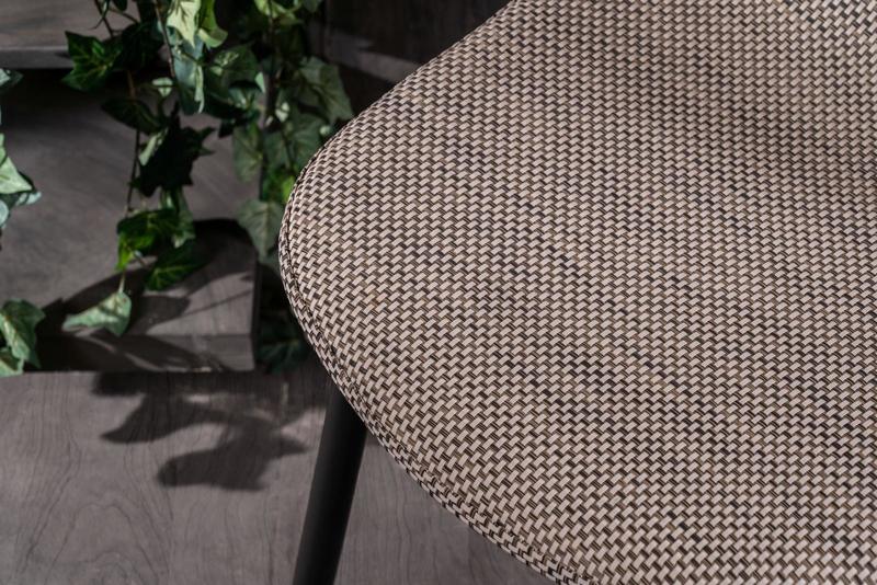 sedia moderna per living scocca in similrattan gambe in metallo