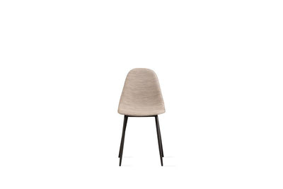 sedia moderna per living scocca in similrattan gambe in metallo