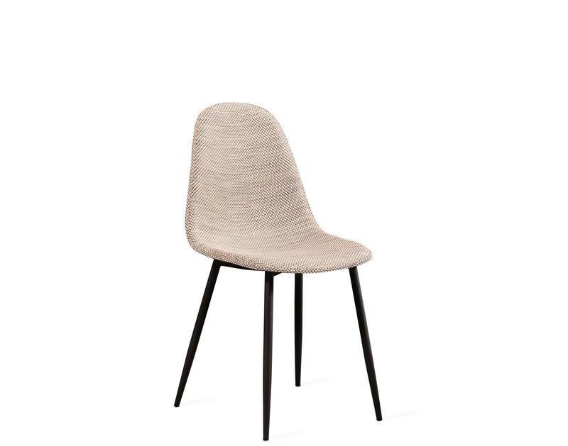 sedia moderna per living scocca in similrattan gambe in metallo