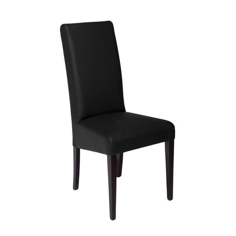 Set da 4 Sedia design moderna da soggiorno o zona living in similpelle colore nero