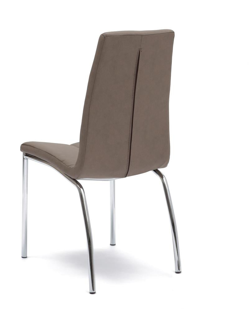 Set da 4 Sedia moderna in metallo e similpelle effetto vintage cm 43x44x92h - vari colori