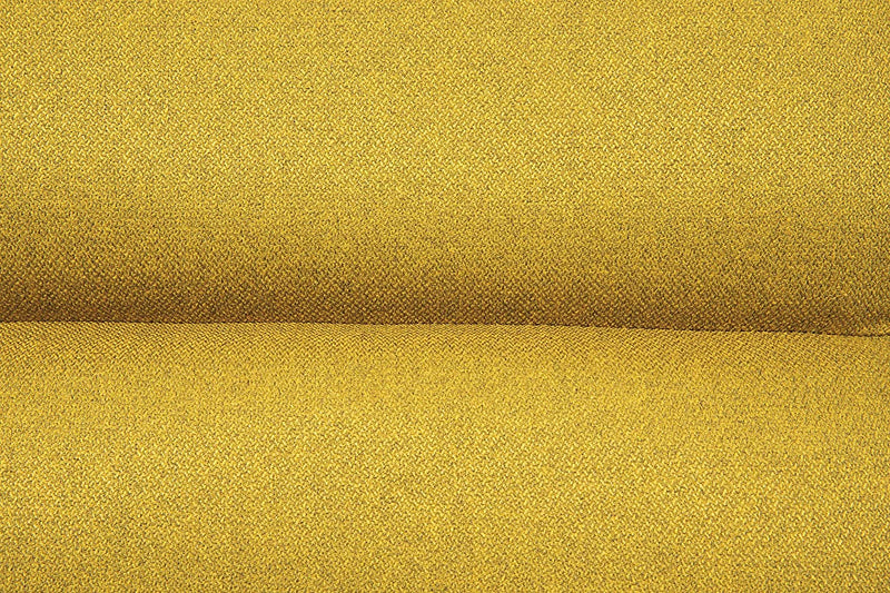 sedia moderna inbittita con molle rivestita in tessuto giallo