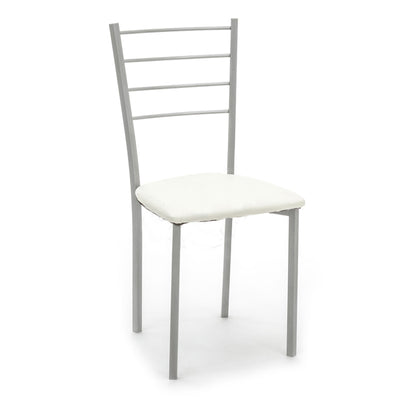 sedia moderna struttura in metallo colore seduta in similpelle vari colori