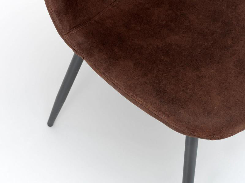 sedia moderna vintage in similpelle effetto invecchiato marrone