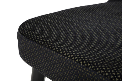 sedia moderna schienale alto rivestita in tessuto colore nero