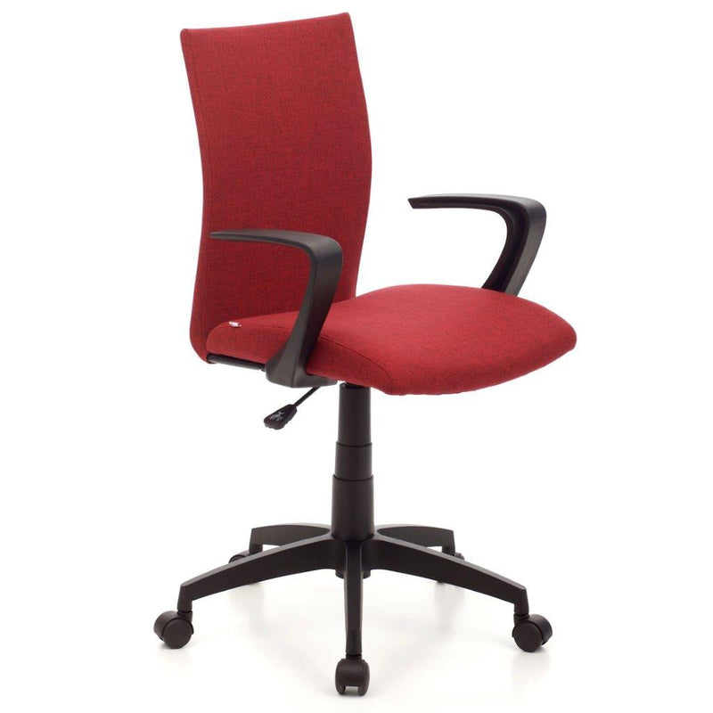 sedia da ufficio regolabile operativa tessuto colore rosso