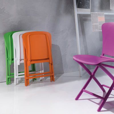 Sedia moderna pieghevole in polipropilene - vari colori