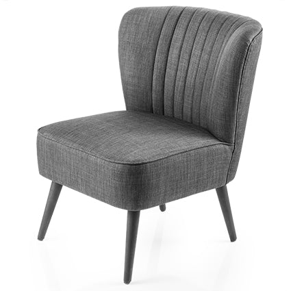 Poltrona imbottita moderna rivestita in tessuto cm 58x68x75h - vari colori