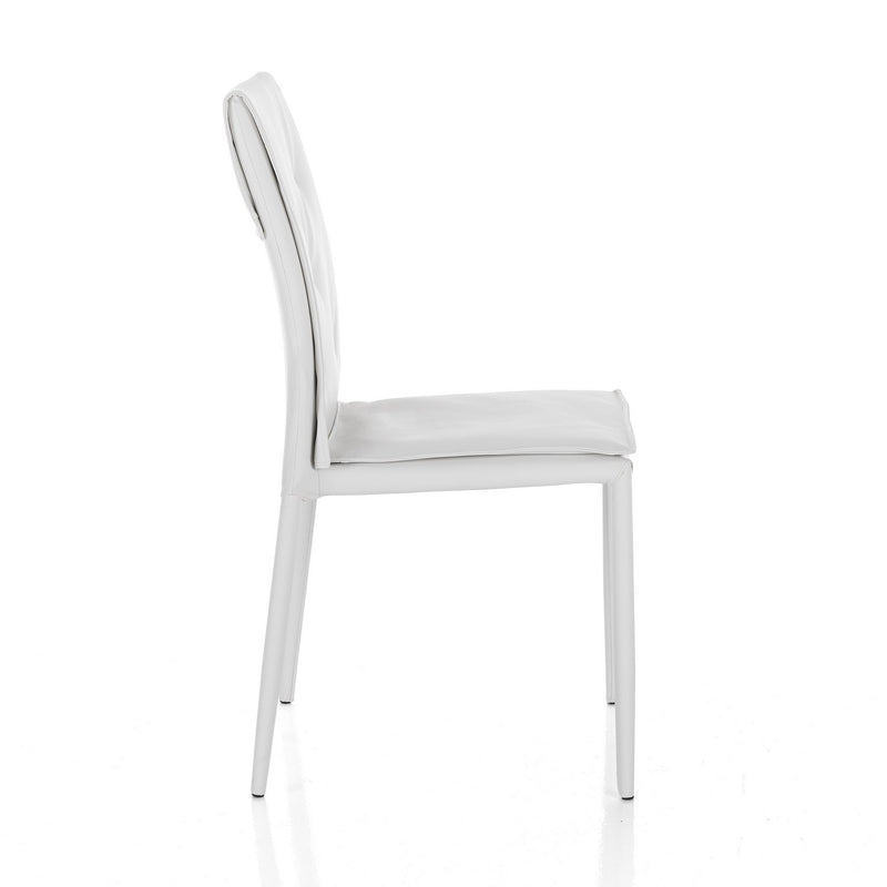 sedia moderna in similpelle colore bianco