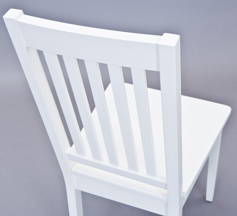 Iacobella - Set da 2 Sedia in legno massello bianco stile classico cm 42x50x95h