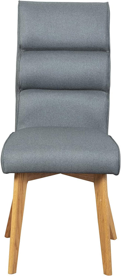 sedia moderna inbittita con molle rivestita in tessuto grigio