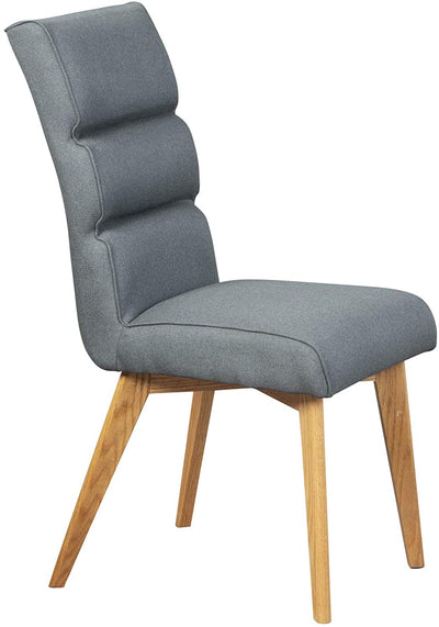sedia moderna inbittita con molle rivestita in tessuto grigio
