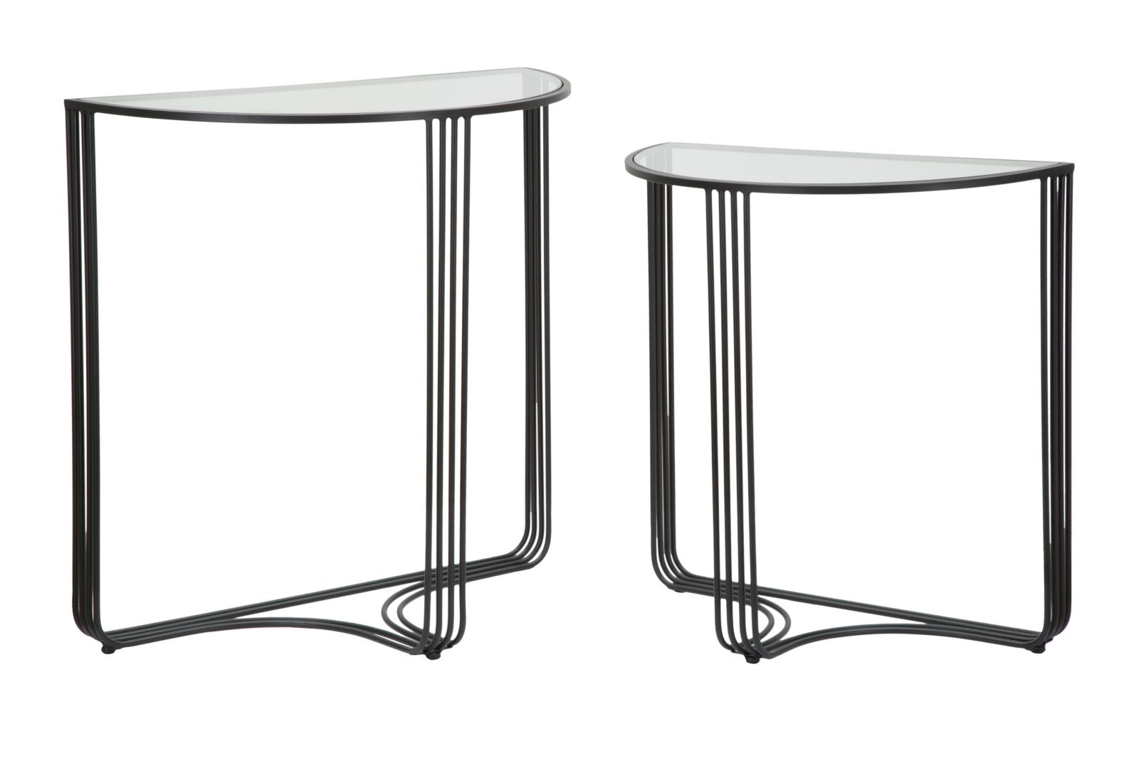 Set Da 2 Consolle Da Ingresso Design Moderno In Metallo Con Piano In V - Foto 10