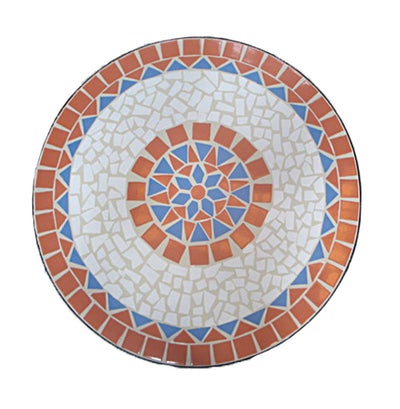 Set da giardino mosaico Ravenna in acciaio con tavolo e sedie da esterno