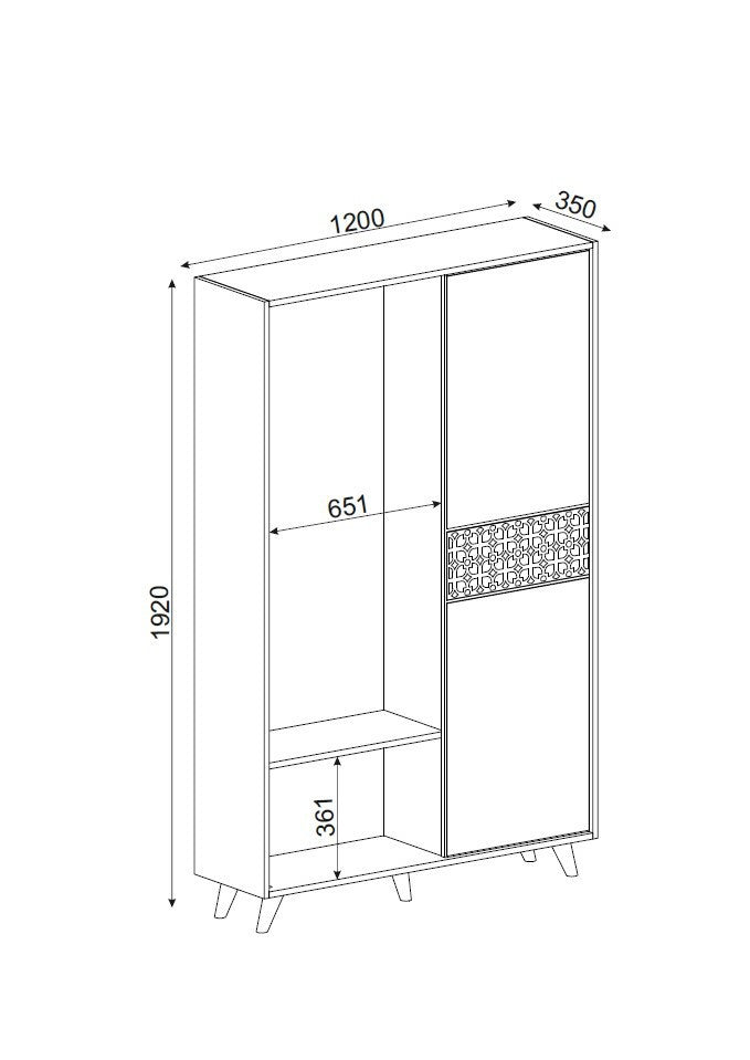 Mobile ingresso in legno vintage con anta a specchio e appendiabiti cm 120x35x192h