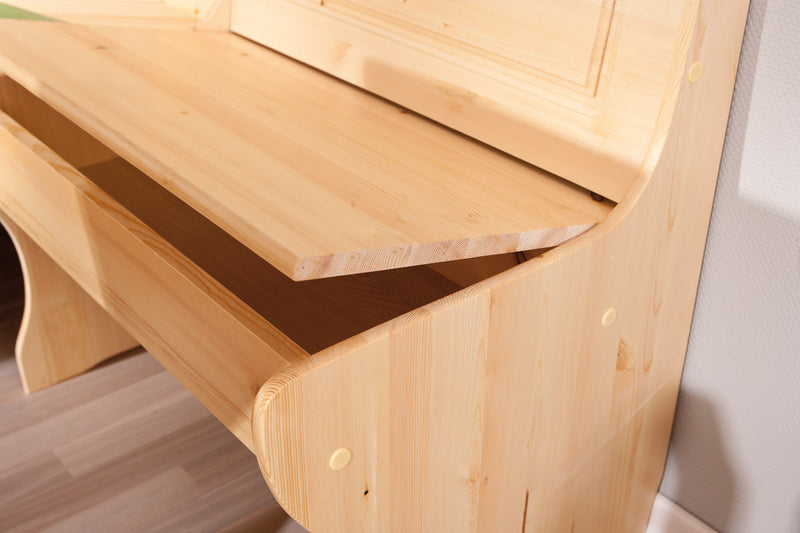 Melian - Set da pranzo giropanca tavolo e sedie in legno finitura naturale