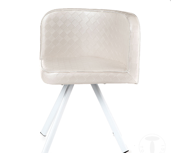Set tavolo e 4 sedia design moderno gambe in metallo piano tavolo in vetro