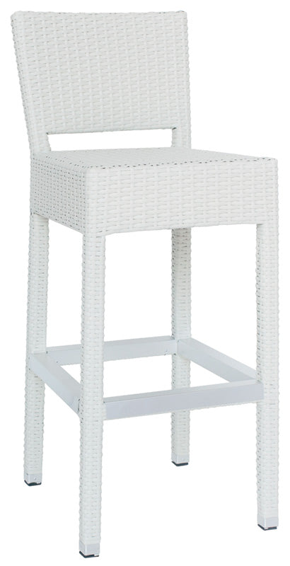 Set da 2 Sgabello alto da bar in polyrattan cm 40x40x105h - vari colori
