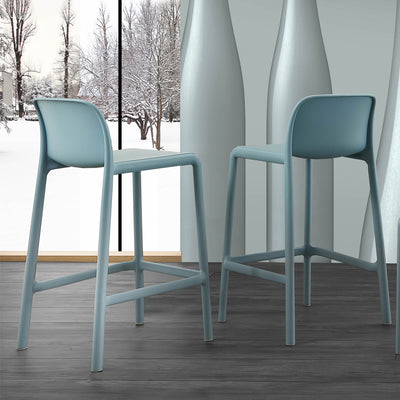 Set da 4 sgabello moderno impilabile in resina con fiberglass - vari modelli