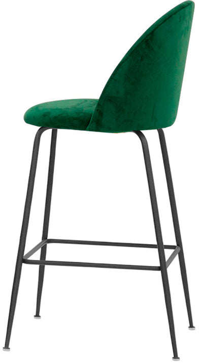 Set da 2 Sgabello alto moderno seduta in velluto cm 44x42x108h - vari colori