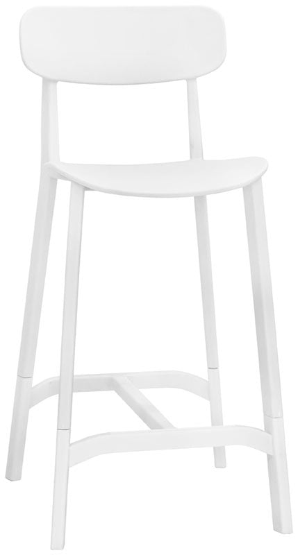 Set da 2 Sgabello alto in polipropilene con schienale per interno e esterno cm 45x49x102h - vari colori