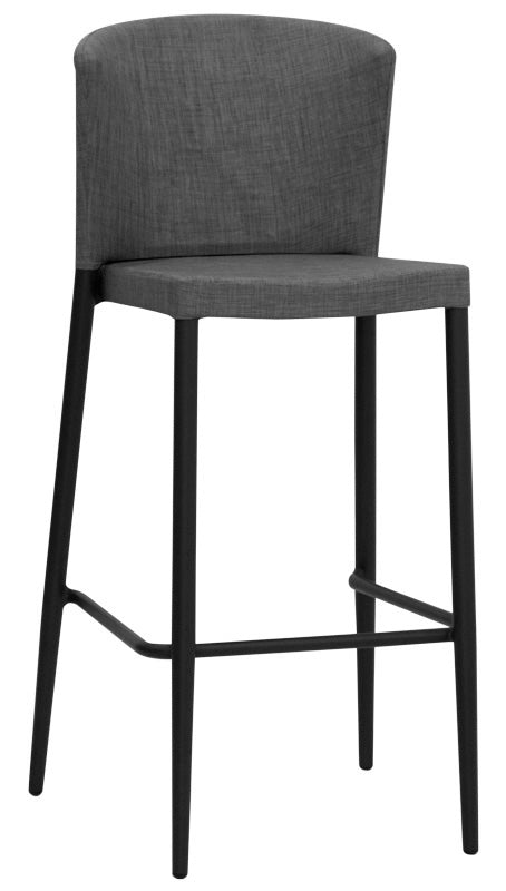 Set da 2 Sgabello moderno struttura in alluminio rivestito in tessuto cm 41x40x109h - vari colori
